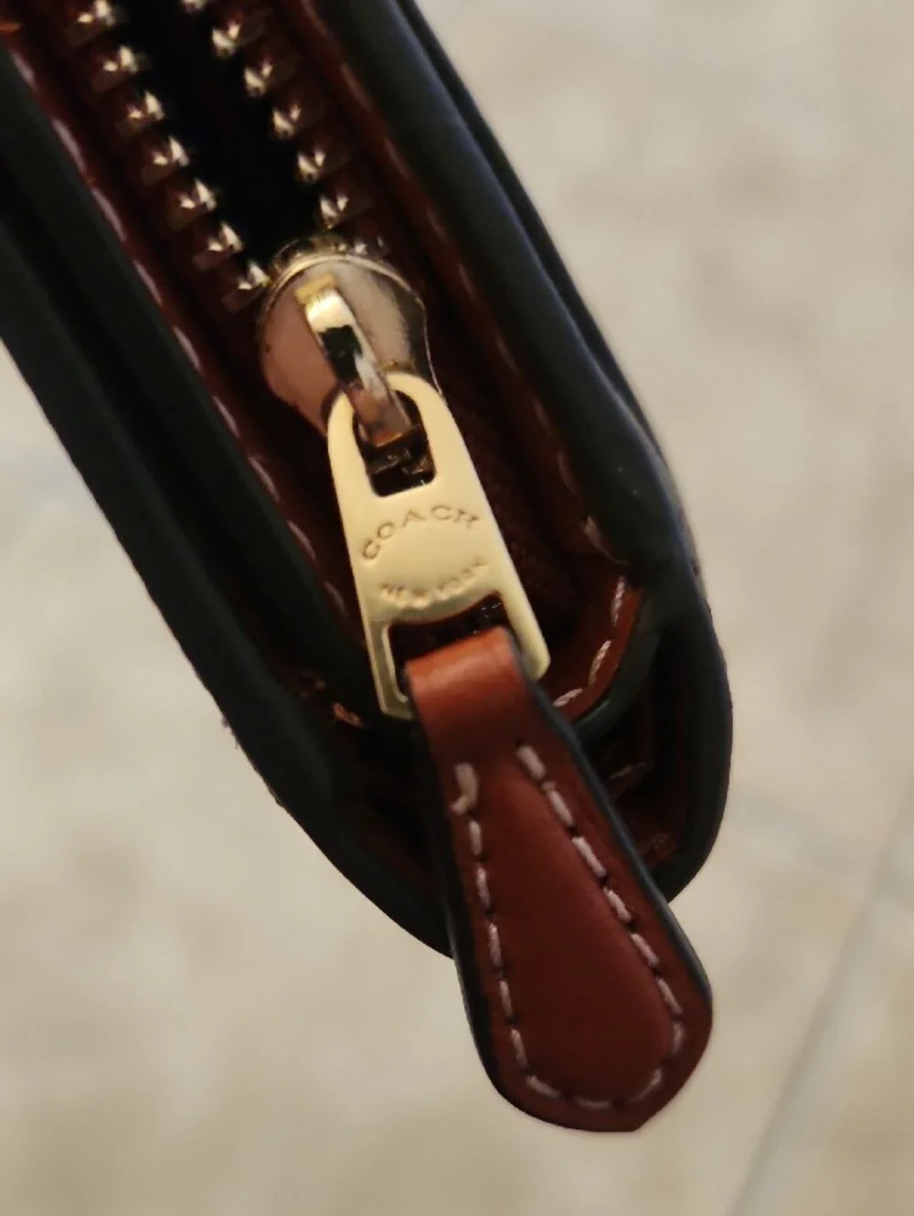 Coach Pink Front Pocket Signature Compact Wallet